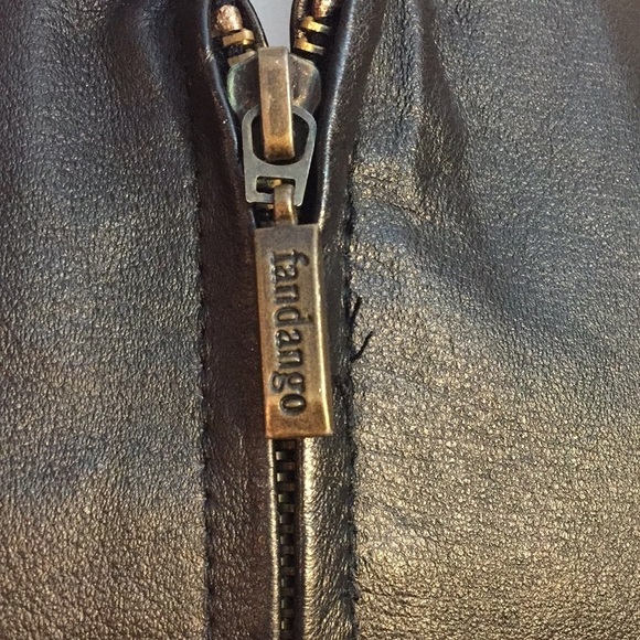 Vintage 1990's Genuine Black Leather zipper Jacket coat Oscar Piel Size L - Picture 5 of 14